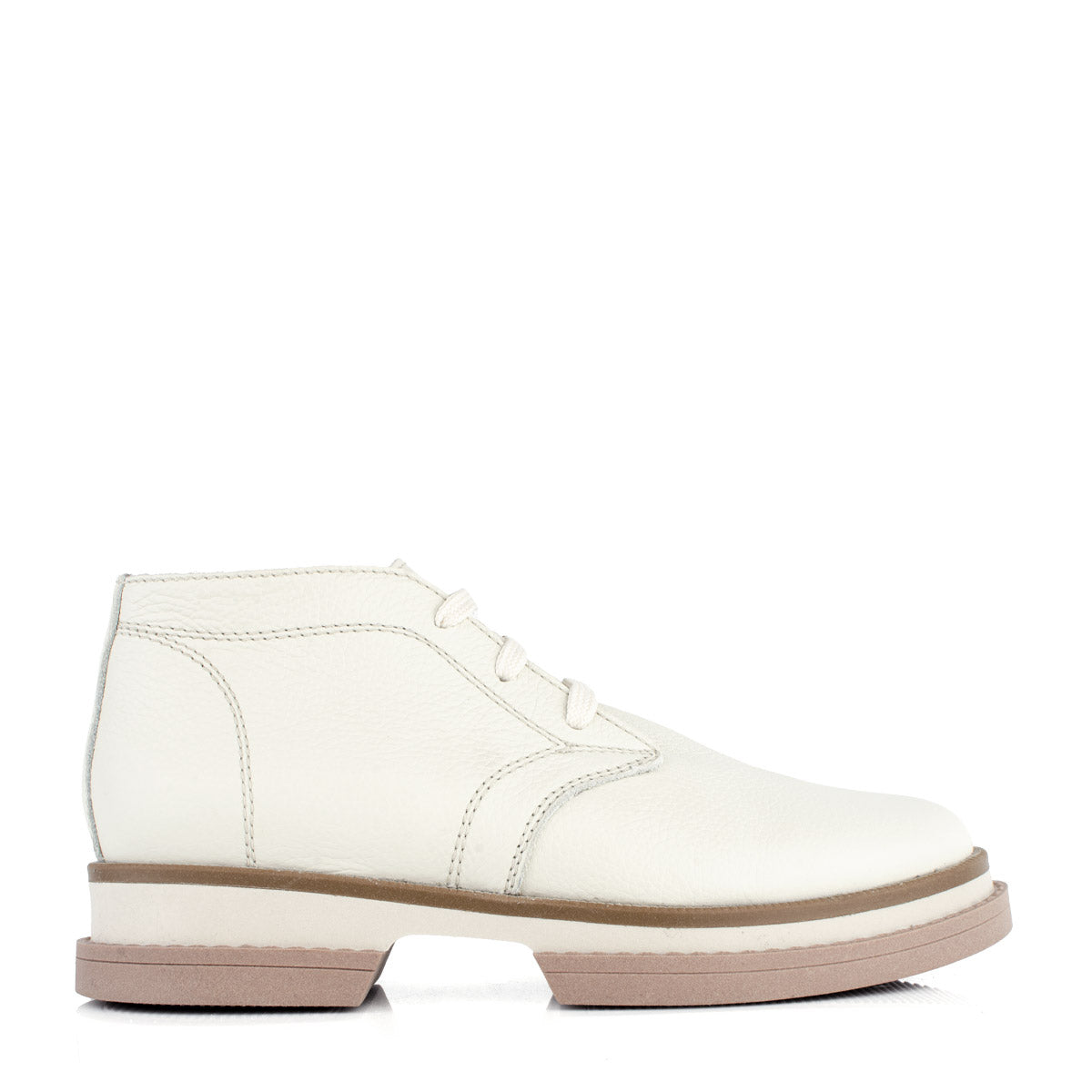 Cream leather ankle boots deals